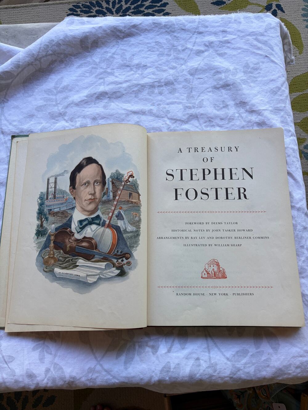 1946 First Printing A Treasury of Stephen Foster Random House Songbook